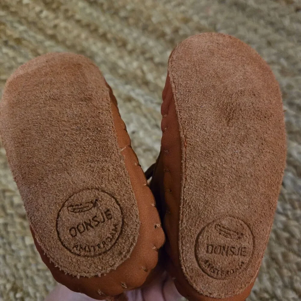Donsje AMSTERDAM Kapi Classic Booties | FOX | Maple Nubuck‎ Size 0-6months NWOT